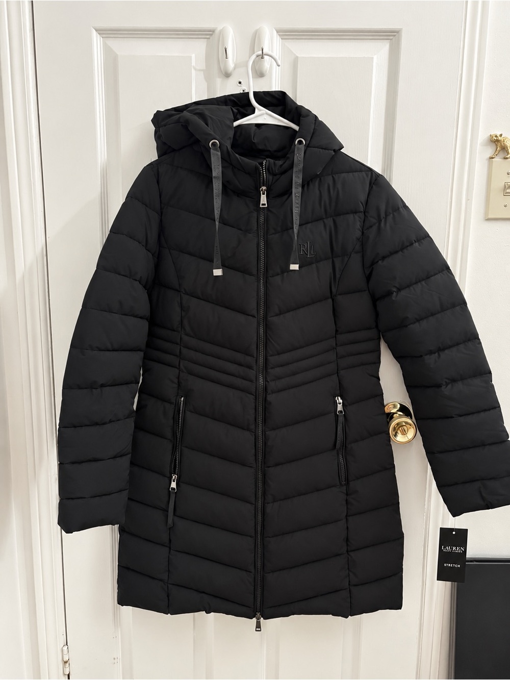 NWT Ralph Lauren - Black Quilted Hooded Puffer Coat